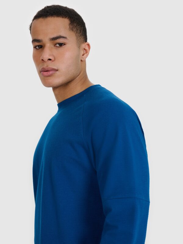 4F Bluza dresowa nierozpinana bez kaptura męska - niebieska