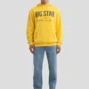 Bluza męska z kapturem z logo BIG STAR żółta Ashlyno 201