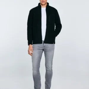 Bluza męska polarowa rozpinana czarna Malkom 906