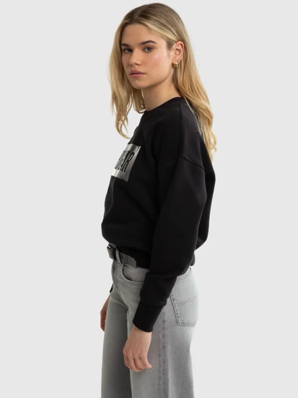 Bluza damska z aplikacją czarna Oneidea 906