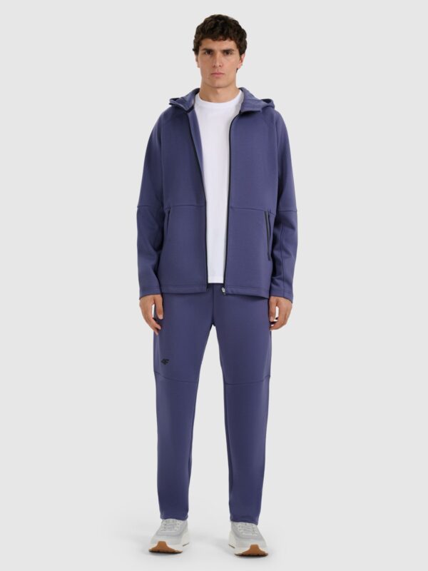 4F Bluza dresowa rozpinana z kapturem męska - szara