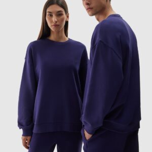 4F Bluza dresowa nierozpinana bez kaptura uniseks - granatowa