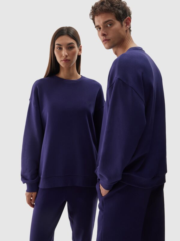 4F Bluza dresowa nierozpinana bez kaptura uniseks - granatowa