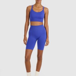 4F Biustonosz treningowy z niskim wsparciem - niebieski