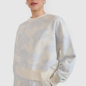 4F Bluza dresowa nierozpinana bez kaptura damska - multikolor