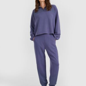 4c27862773669bb1b18a518aabb8054dc6688344 4F Bluza dresowa nierozpinana z modalem damska - granatowa