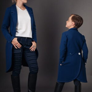 Płaszcz REVOLTER granat Komplet Mama/Dziecko