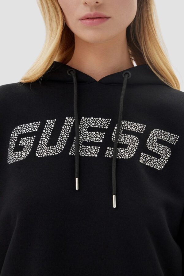 GUESS Сzarna bluza damska z cyrkoniami Primula