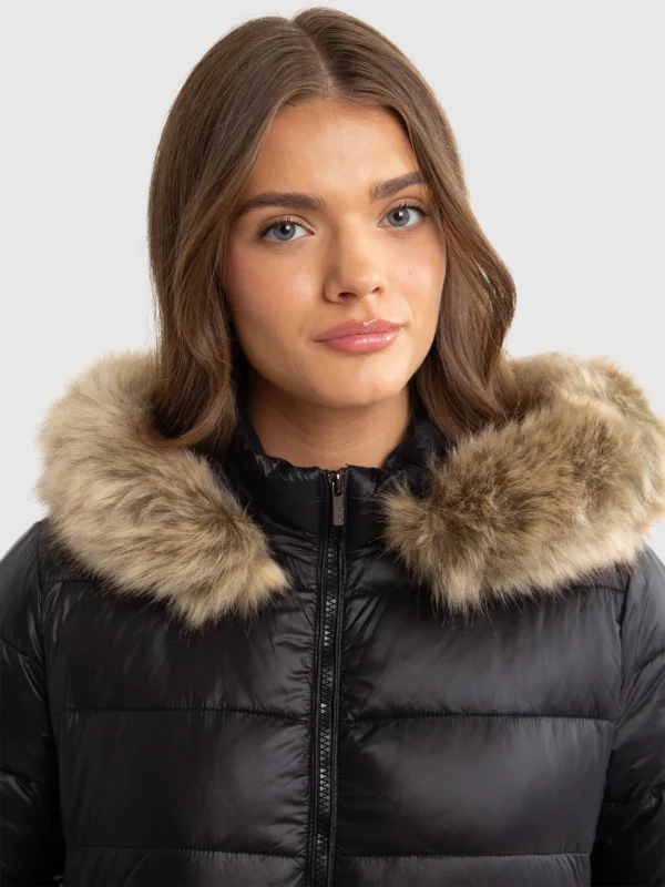 Płaszcz dziewczęcy pikowany czarny Liwia 906