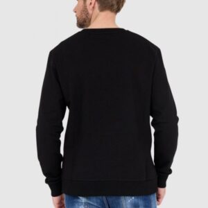 BALMAIN Czarna bluza męska z dużym logo