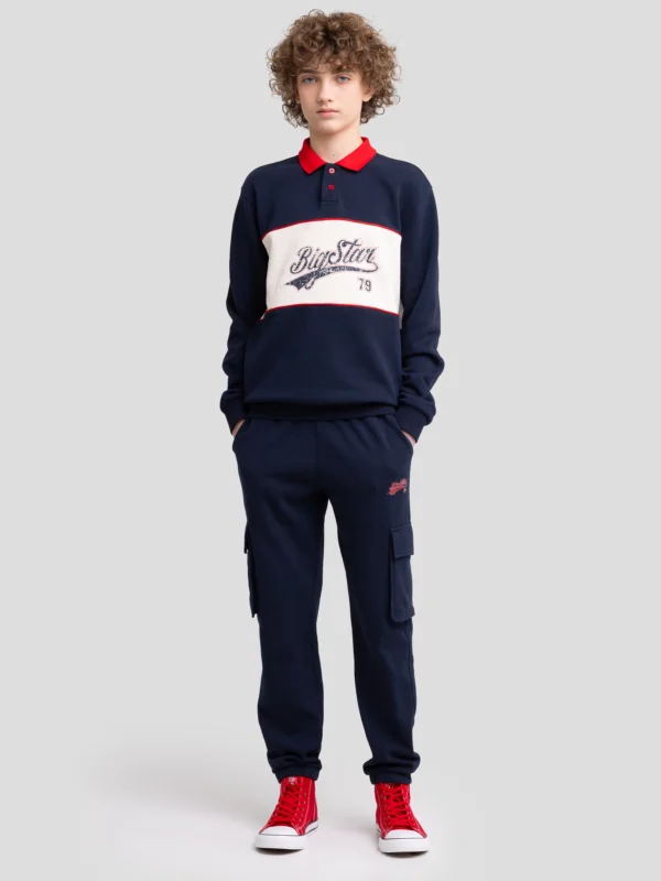 Bluza chłopięca polo granatowa Harmon 403