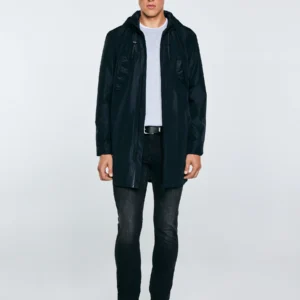 Płaszcz męski przeciwdeszczowy czarny Ract 906