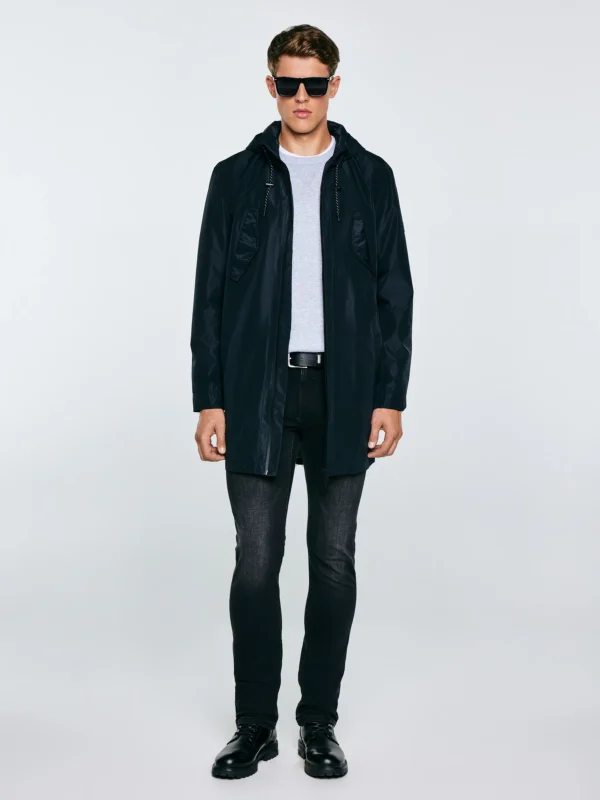 Płaszcz męski przeciwdeszczowy czarny Ract 906