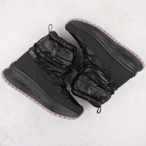 Śniegowce damskie wsuwane na platformie czarne Filippo DBT6647