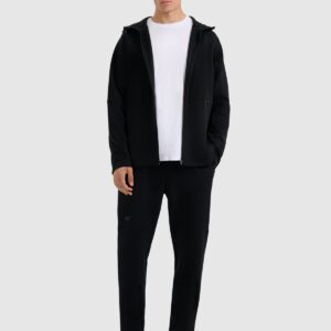 4F Bluza dresowa rozpinana z kapturem męska - czarna