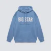 Bluza męska z kapturem z logo BIG STAR niebieska Ashlyno 402
