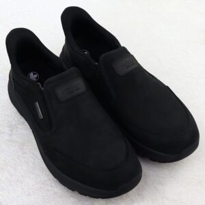 Skórzane wodoodporne półbuty męskie wsuwane czarne Rieker 06052-00