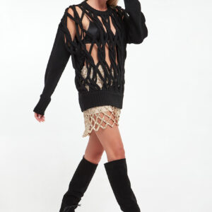 Sweter damski ażurowy PATRIZIA PEPE