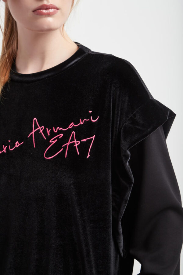 Bluza damska welurowa EA7 EMPORIO ARMANI
