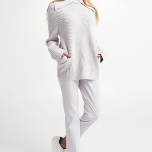 54fe3ad441b511acfdf222809fae211b4638950f Sweter damski z kołnierzem PATRIZIA PEPE