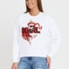 KARL LAGERFELD Biała damska bluza ikonik lny