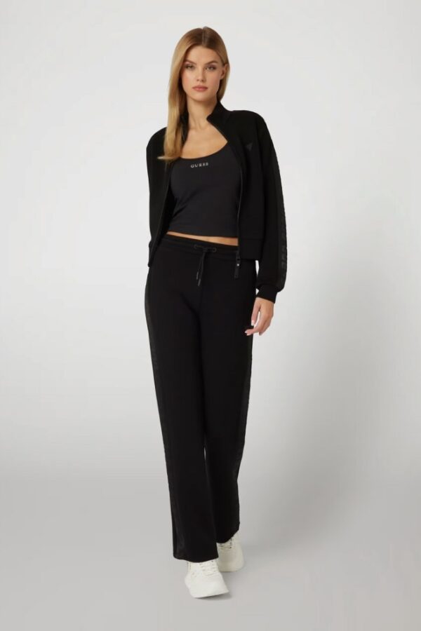 GUESS Czarna bluza damska z lampasami New Allie Scuba