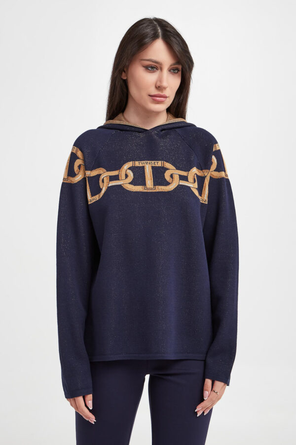 Sweter damski z kapturem TWINSET