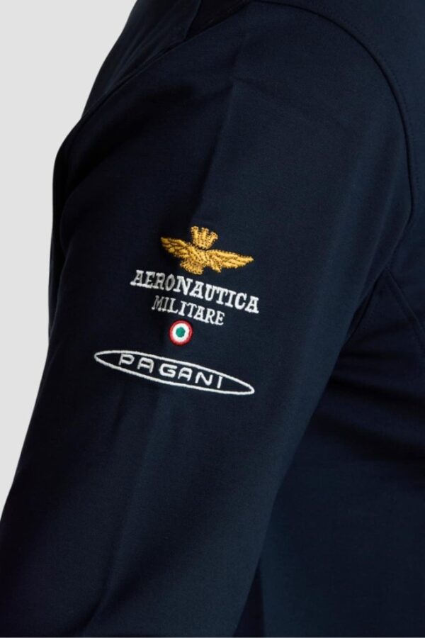 AERONAUTICA MILITARE Granatowa męska bluza rozpinana SWEATSHIRT