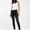 Jeansy damskie skinny z przetarciami czarne Adela 961