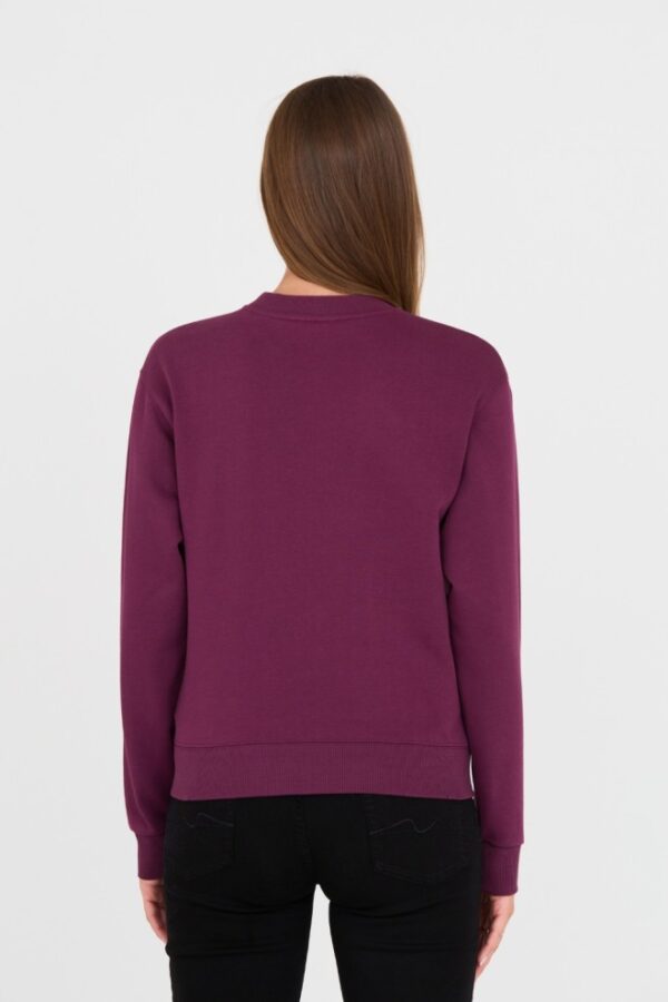 GUESS Bordowa damska bluza z cyrkoniami