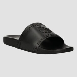 5860b08116f4353584bc6911e395c6ff065ee009 JUST CAVALLI Czarne klapki Fondo Pool