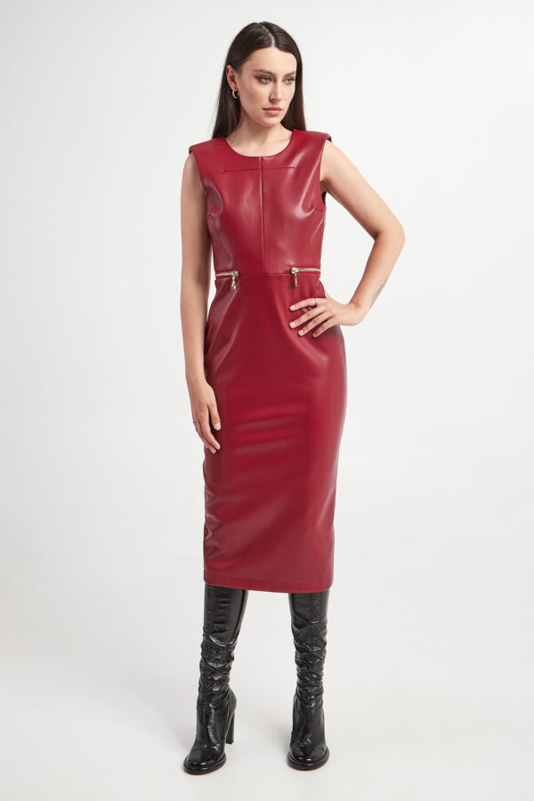 Sukienka z ekoskóry PATRIZIA PEPE