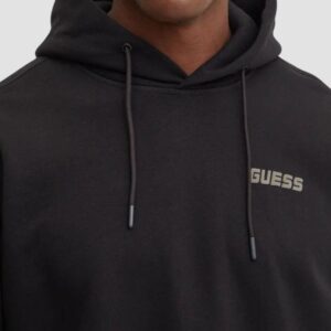 GUESS Czarna męska bluza z kapturem Emis