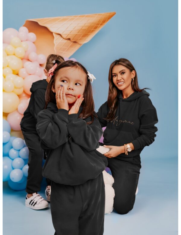 Welurowy dres dziecięcy - GIZMO - czarny