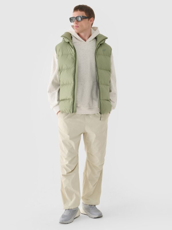 4F Bluza dresowa nierozpinana z kapturem męska - biała