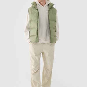 4F Bluza dresowa nierozpinana z kapturem męska - biała