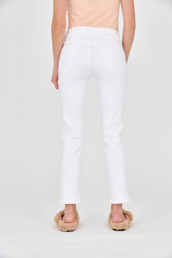 7 FOR ALL MANKIND Białe jeansy damskie Roxanne Ankle