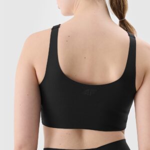 4F Biustonosz treningowy ze średnim wsparciem damski - czarny