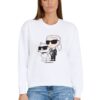 KARL LAGERFELD Biała bluza damska Ikonik 2.0