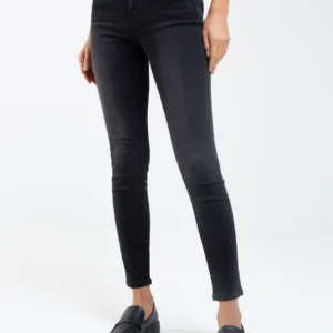 Jeansy damskie skinny z przetarciami czarne Adela 961