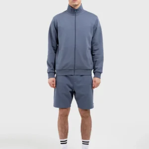 Bluza męska rozpinana ze stójką niebieska Dunnoser 406