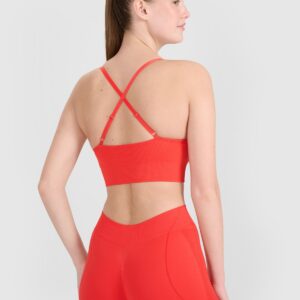 4F Biustonosz treningowy z niskim wsparciem - czerwony