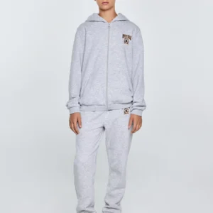 Bluza chłopięca rozpinana z kapturem szara Aron 901