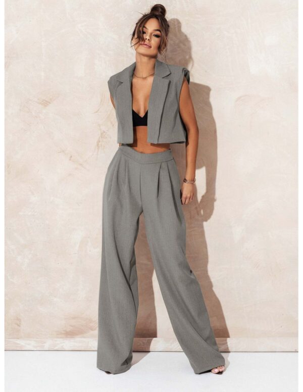 Komplet kamizelka ze spodniami PATTY - szary