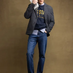 Bluza męska z logo BIG STAR granatowa Setor 403