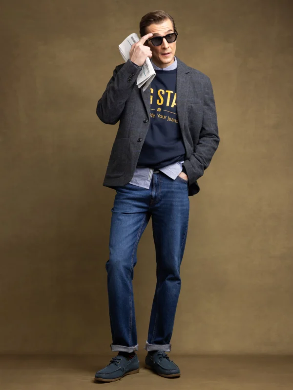 Bluza męska z logo BIG STAR granatowa Setor 403