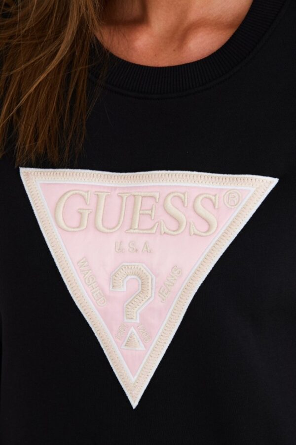 GUESS Czarna damska krótka bluza