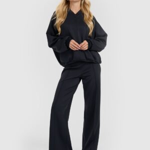 4F Bluza dresowa rozpinana bez kaptura damska - czarna