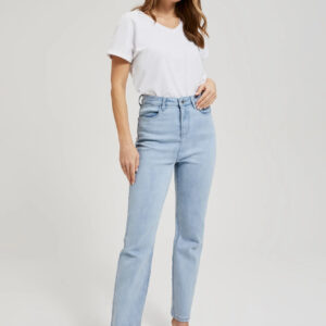 Jeansy z prostą nogawką niebieskie bawełniane