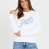 GUESS Biała damska bluza z cyrkoniami